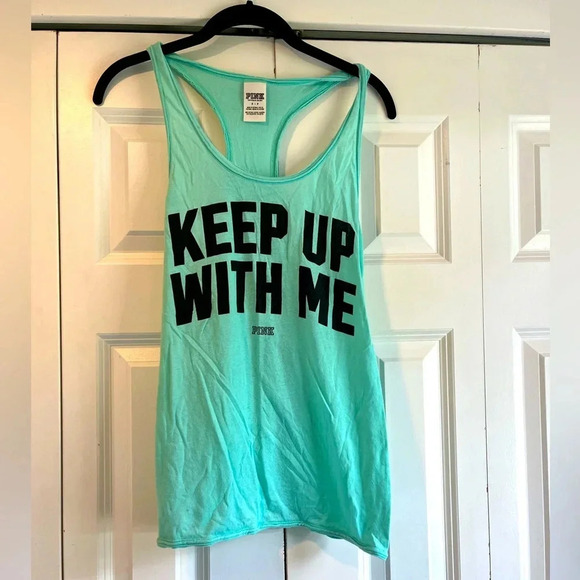 PINK Victoria's Secret 'Keep Up With Me' Workout Tank Racerback Athletic Top B31 - Picture 1 of 8